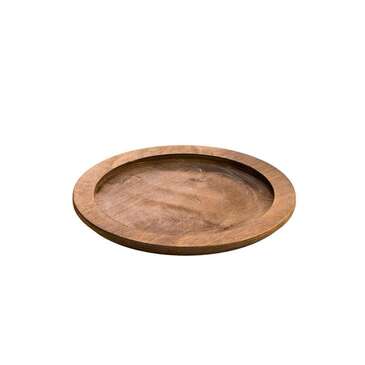 LODGE MFG. Sizzle Underliner, 9.5", Walnut, Wood, Round, Lodge MFG U7RP