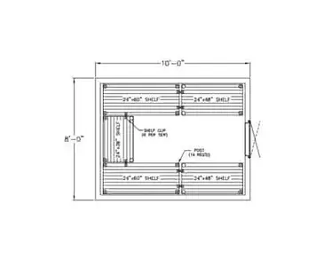 Nor-Lake KLB8788-C Walk In Cooler, Modular, Self-Contained