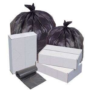 PITT PLASTICS, INC. Trash Can Liners, 12-16 Gallons, Polyethylene, Black, (100/Case), Pitt Plastics H24338K