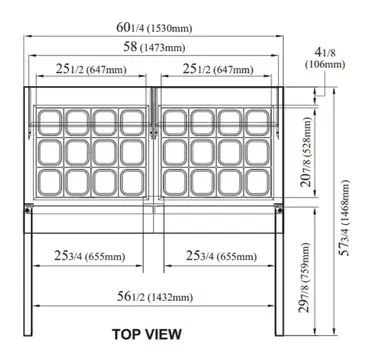 Turbo Air MST-60-24-N Refrigerated Counter, Mega Top Sandwich / Salad Un