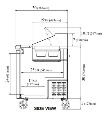 Turbo Air MST-60-N Refrigerated Counter, Sandwich / Salad Unit