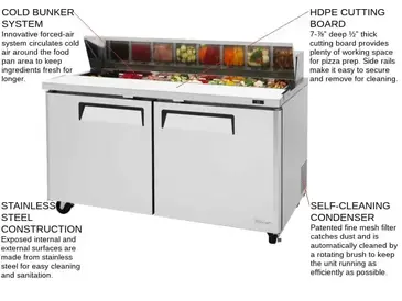 Turbo Air MST-60-N Refrigerated Counter, Sandwich / Salad Unit