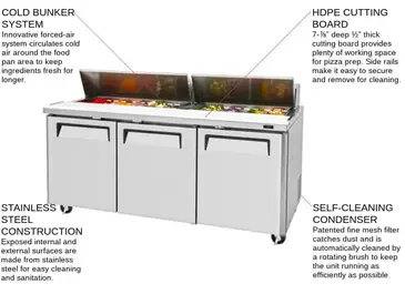 Turbo Air MST-72-N Refrigerated Counter, Sandwich / Salad Unit