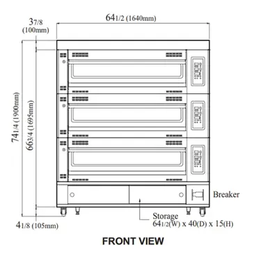 Turbo Air RBDO-43 Oven, Deck-Type, Electric