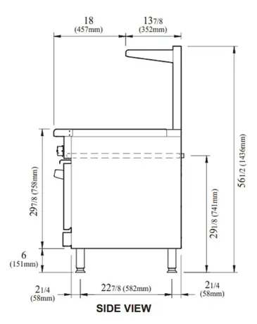 Turbo Air TAR-36G Range, 36" Restaurant, Gas