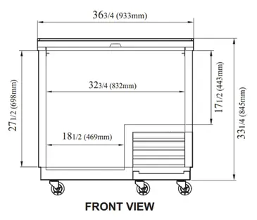 Turbo Air TBC-36SB-GF-N Glass Froster