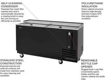 Turbo Air TBC-65SB-N6 Bottle Cooler