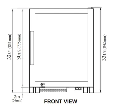 Turbo Air TGM-5SD-N6 Refrigerator, Merchandiser, Countertop