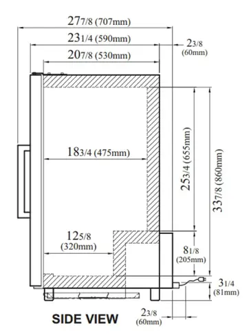 Turbo Air TGM-7SD-N6 Refrigerator, Merchandiser, Countertop