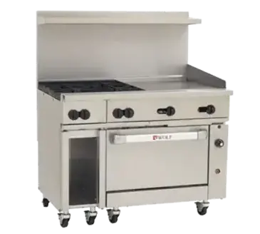 Wolf C48C-4B24G Range, 48" Restaurant, Gas