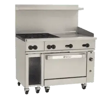 Wolf C48C-4B24G Range, 48" Restaurant, Gas