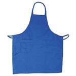 1880 HOSPITALITY Bib Apron, 33"X28", Blue, Cotton, 3 Pockets, Crown Brands BAP-BL