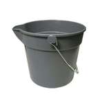 1880 HOSPITALITY Utility Pail, 10 Qt., Grey, Plastic, Crown Brands UPP-10