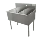 Advance Tabco 4-42-48 Sink, (2) Two Compartment