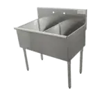 Advance Tabco 4-42-48 Sink, (2) Two Compartment