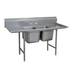 Advance Tabco 9-22-40-36RL Sink, (2) Two Compartment