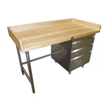 Advance Tabco BGT-364R Prep Work Table, Bakers Top