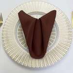 AMBASSADOR LINEN Napkin, 20"X20", Chocolate, Polyester, Ambassador Linen 20NPK-010127