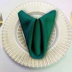 AMBASSADOR LINEN Napkin, 20", Hunter Green, Polyester, Ambassador Linen 20NPK-010165