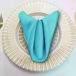 AMBASSADOR LINEN Napkin, 20"X20", Turquoise, Polyester, Ambassador Linen 20NPK-010169