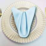 AMBASSADOR LINEN Napkin, 20", Baby Blue, Polyester, Square, Ambassador Linen 20NPK-010171