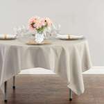 AMBASSADOR LINEN Tablecloth, 70", Silver, Polyester, Square, Ambassador Linen 70SQR-010115