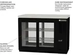 Beverage Air BB48HC-1-GS-F-PT-S-27 Back Bar Cabinet, Refrigerated, Pass-Thru