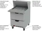 Beverage Air SPED27HC-12M-B Refrigerated Counter, Mega Top Sandwich / Salad Un