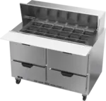 Beverage Air SPED48HC-18M-4 Refrigerated Counter, Mega Top Sandwich / Salad Un