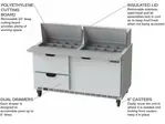 Beverage Air SPED60HC-24M-2 Refrigerated Counter, Mega Top Sandwich / Salad Un