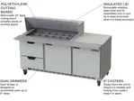 Beverage Air SPED72HC-18M-2 Refrigerated Counter, Mega Top Sandwich / Salad Un