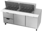 Beverage Air SPED72HC-24M-2 Refrigerated Counter, Mega Top Sandwich / Salad Un