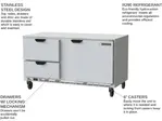 Beverage Air UCRD60AHC-2 Refrigerator, Undercounter, Reach-In