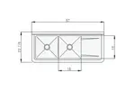 Blue Air BS2-18-12/R Sink, (2) Two Compartment