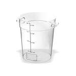 Carlisle Food Storage Container, 4 Quart, Clear, Polycarbonate, Round, Carlisle Food Service 1076407