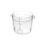 Carlisle Food Storage Container, 6 Quart, Clear, Polycarbonate, Round, Carlisle Food Service 1076507