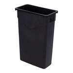 Carlisle Trash Can, 23 Gallon, Black, Polyethylene, Carlisle 34202303