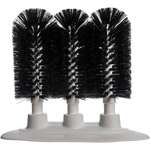 Carlisle Glass Wash Brush, Triple, 8", Black, Plastic, Carlisle 4046103