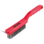 Chef Master Grill brush, Stainless steel bristles, Plastic handle, Scraper, Chef Master 90044