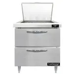 Continental Refrigerator D32N12M-D Refrigerated Counter, Mega Top Sandwich / Salad Un