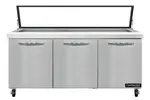 Continental Refrigerator SW72N30M-HGL Refrigerated Counter, Mega Top Sandwich / Salad Un