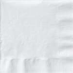 CONVERTING Beverage Napkin, 10" x 10", White, 2 Ply, (50/Pack), Creative Converting 139140154