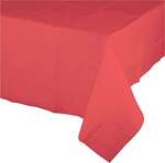 CONVERTING Table Cover, 54" x 108", Coral, Plastic, Creative Converting 723146