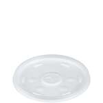 DART SOLO CONTAINER Foam Cup Lids, Translucent, Plastic, W/Straw Slot, (100/Case), Dart 20SL