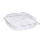 DART SOLO CONTAINER Hinged Container, 8"x9", Clear, OPS, (200/Case) Dart C95PST1