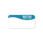 DAYMARK SAFETY SYSTEMS "Monday" Labels, 2"x1", Blue, Trilingual, (12Rolls/Case), Daymark Safety Systems 1100361