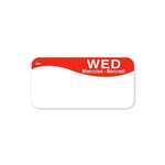 DAYMARK SAFETY SYSTEMS "Wednesday" Labels, 2"x1", Red, Trilingual, (12 Rolls/Case), Daymark Safety Systems 1100361-3