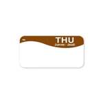 DAYMARK SAFETY SYSTEMS "Thursday" Labels, 2"x1", Brown, Trilingual, (12Rolls/Case), Daymark Safety Systems 110036-4