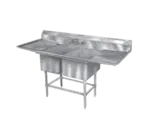 Eagle Group FN2040-2-30R-14/3 Sink, (2) Two Compartment