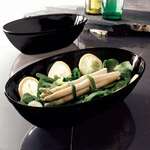 EMI YOSHI, INC. Luau Bowl, 64 Oz, Black, Oval, Plastic, (50/Case) EMI YOSHI EMI112-BK